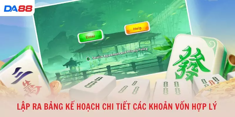 Lập ra bảng kế hoạch chi tiết các khoản vốn hợp lý